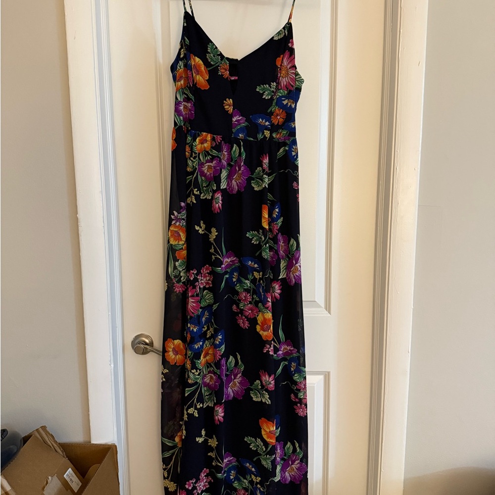 Express Black Floral Maxi Dress